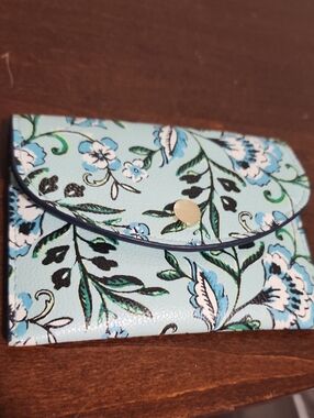 Indigo Floral Print Light Blue Women's Wallet Small